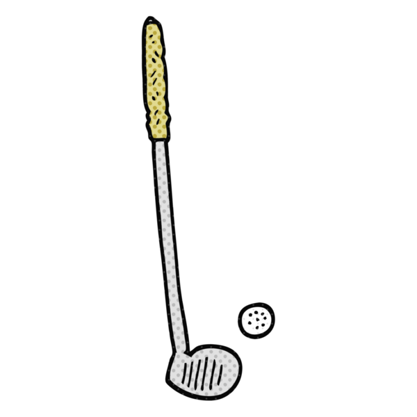 Bir insan tarafından çizilmiş serbest çizim golf kulübü.