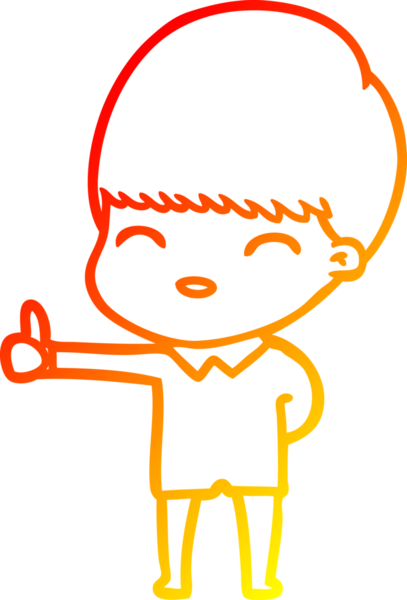 Bir insan tarafından çizilmiş mutlu çizgi film çocuğu çizimi.