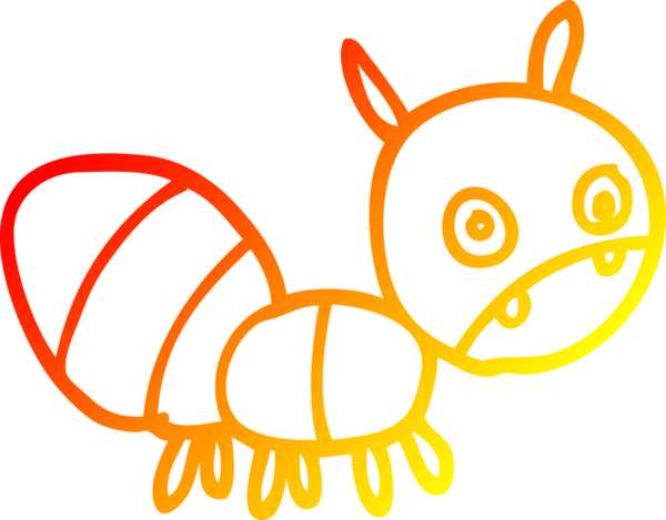 Bir insan tarafından çizilmiş karınca çiziminin sıcak gradyanı