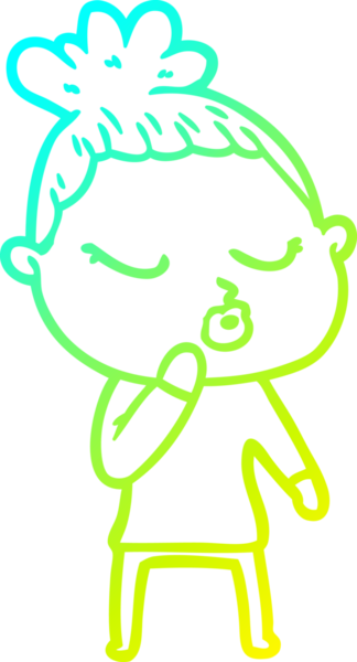 Bir insan tarafından çizilmiş soğuk bir çizgi film çizimi.