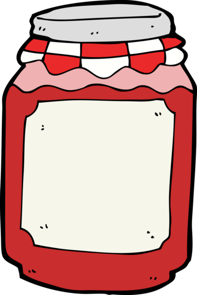 Bir insan tarafından çizilmiş reçel kavanozu.
