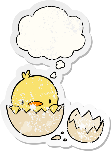 Düşünce baloncuğu olan karikatür pilici insan tarafından çizilmiş yıpranmış bir çıkartma gibi.