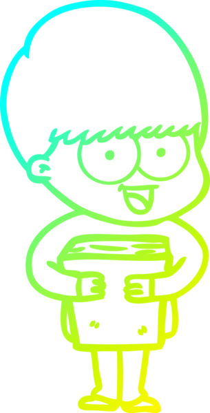 Bir insan tarafından çizilmiş mutlu çizgi film çocuğu çizimi.