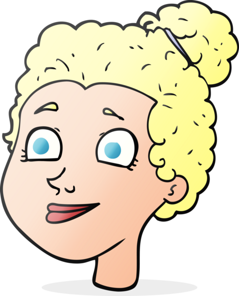 Bir insan tarafından çizilmiş serbest çizim kadın yüzü.