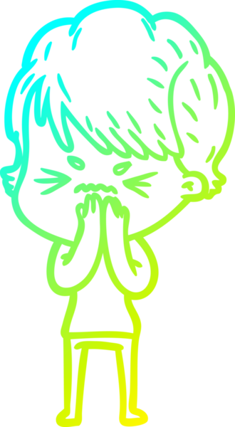 Bir insan tarafından çizilmiş karikatür çizimi.