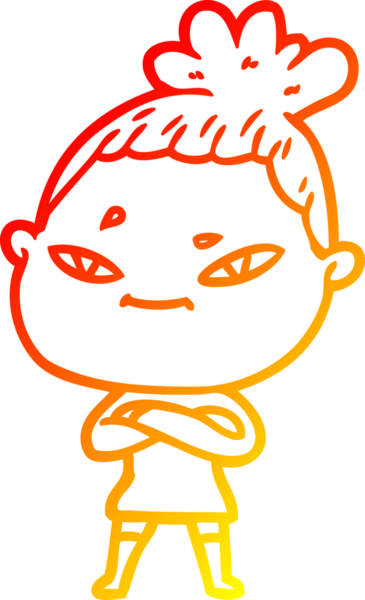 Bir insan tarafından çizilmiş bir karikatür kadın çizimi