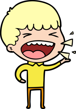 Bir insan tarafından çizilmiş gülen adam.