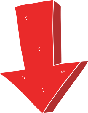 Bir insan tarafından çizilen okun düz renk çizimi