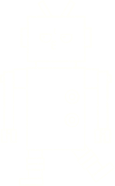 Bir insan tarafından çizilen robot tebeşiri.