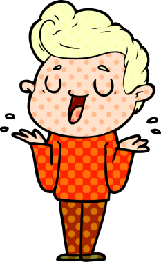 Bir insan tarafından çizilmiş mutlu çizgi film adamı.