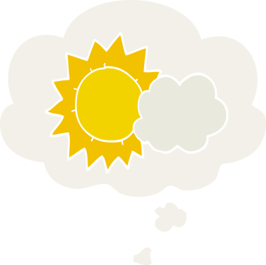 Düşünce baloncuğu olan karikatür havası bir insan tarafından çizilmiş