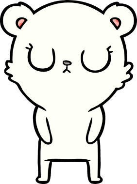 Bir insan tarafından çizilmiş kutup ayısı karikatürü