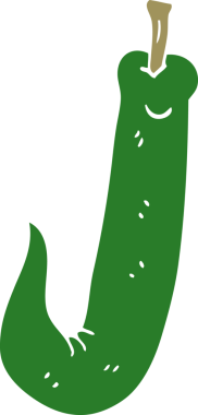 Bir insan tarafından çizilmiş kırmızı biber karalaması.