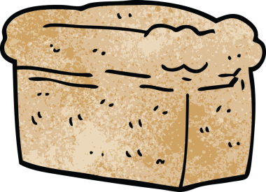 Bir insan tarafından çizilmiş bir ekmek karalaması.