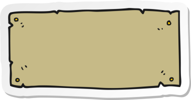 Bir insan tarafından çizilmiş bir çizgi film çıkartması.