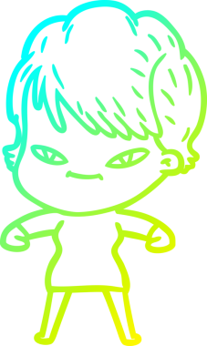 Bir insan tarafından çizilmiş mutlu bir karikatür çizimi.