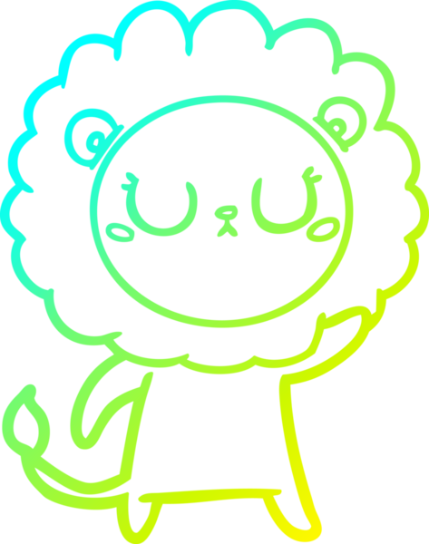 Bir insan tarafından çizilmiş karikatür aslanı çizimi.