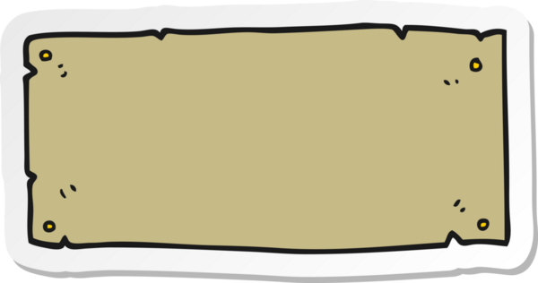 Bir insan tarafından çizilmiş bir çizgi film çıkartması.