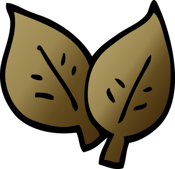 Bir insan tarafından çizilmiş sonbahar yapraklarını karala