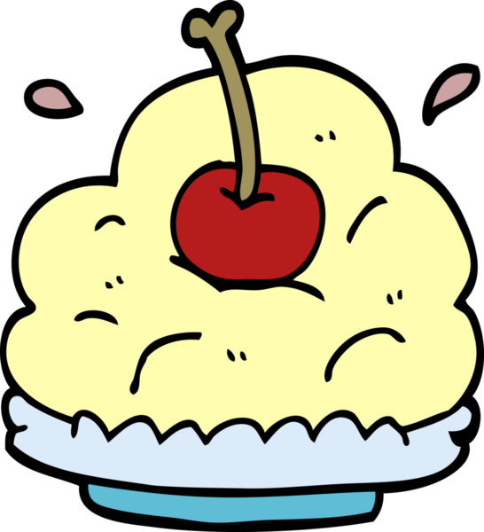 Bir insan tarafından çizilmiş karikatür tatlısı.