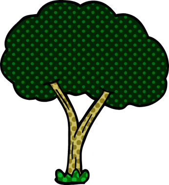 Bir insan tarafından çizilmiş karalama ağacı.