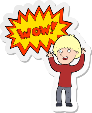 Bir insan tarafından çizilmiş bir karikatürün çıkartması.