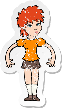 Bir insan tarafından çizilmiş garip bir karikatürün gerilimli yapıştırması.