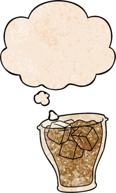 Bir insan tarafından çizilmiş grunge desenli düşünce baloncuklu çizgi roman bardağı.