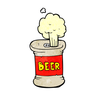 Bir insan tarafından çizilmiş bira kutusu.
