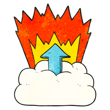 Bir insan tarafından çizilmiş buluta el yapımı karikatür yükleme