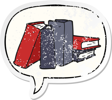 Konuşma balonlu çizgi romanlar bir insan tarafından çizilmiş sıkıntılı eski bir çıkartma