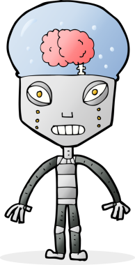 Bir insan tarafından çizilmiş garip robot.