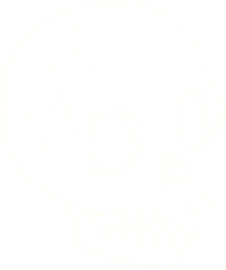 Ürkütücü Kafatası Tebeşiri Bir insan tarafından çizilmiş