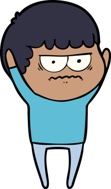 Bir insan tarafından çizilmiş rahatsız bir adam.