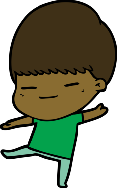 Bir insan tarafından çizilmiş kendini beğenmiş bir çocuk.