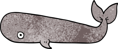 Bir insan tarafından çizilmiş karalama balinası.