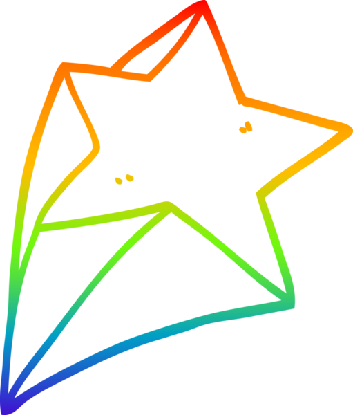 gökkuşağı gradyanı çizimi bir insan tarafından çizilmiş çizgi film yıldızları