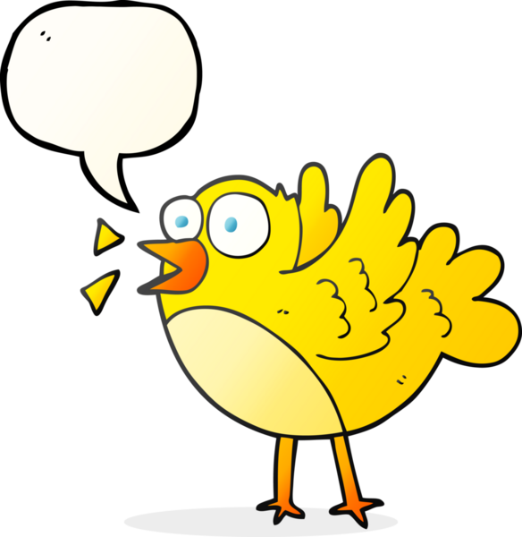 Bir insan tarafından çizilmiş serbest konuşma balonu karikatür kuşu