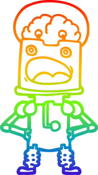 gökkuşağı gradyan çizgisi bir insan tarafından çizilmiş robot çizgi