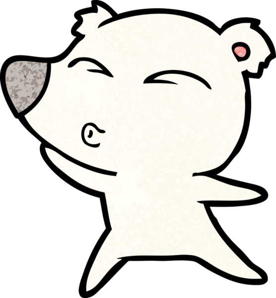 Bir insan tarafından çizilmiş kutup ayısı karikatürü