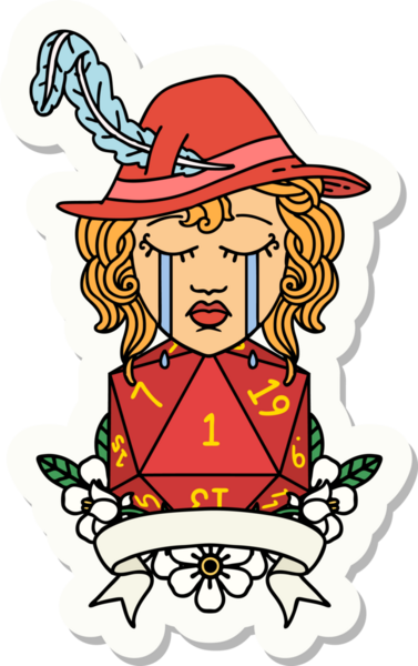 Bir insan tarafından çizilmiş insan ozan karakterinin çıkartması.