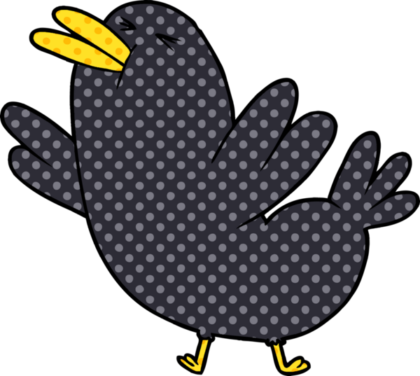 bir insan tarafından çizilmiş karatavuk