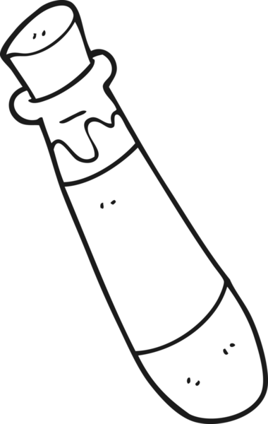 Bir insan tarafından çizilmiş siyah beyaz kan şişesi.