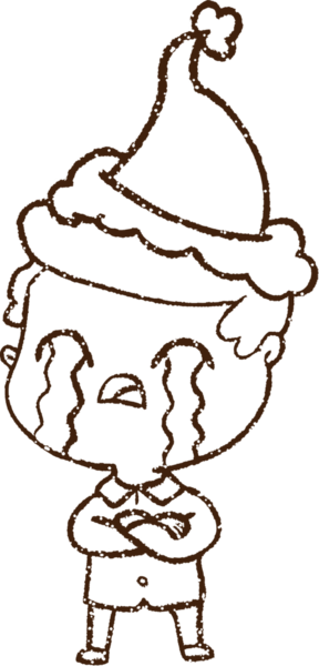 Bir insan tarafından çizilmiş Noel Adamı Kömürü