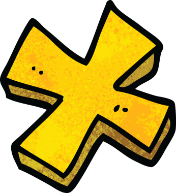 bir insan tarafından çizilmiş karalama çarpma sembolü