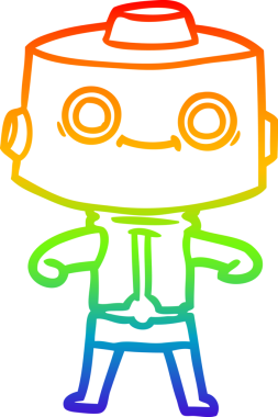 gökkuşağı gradyan çizgisi bir insan tarafından çizilmiş robot çizgi