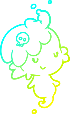 Bir insan tarafından çizilmiş güzel bir hayalet kız çizimi.