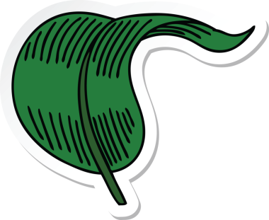 Bir insan tarafından çizilmiş garip bir el çizimi yaprağı.