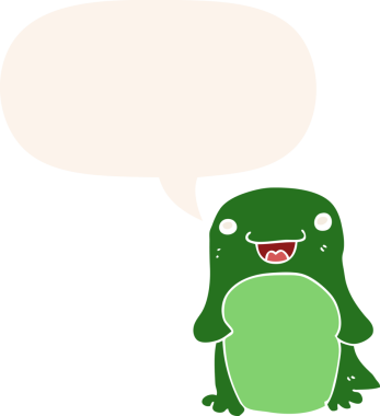 bir insan tarafından çizilmiş, retro tarzı konuşma balonu olan penguen çizgi filmi.