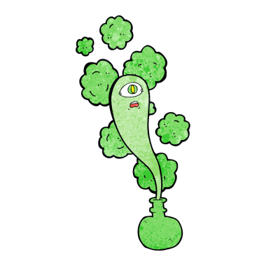 bir insan tarafından çizilmiş sihirli iksir.